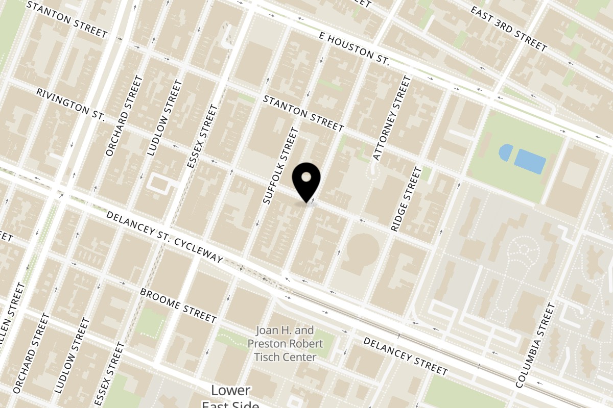 Map showing the location of Casa Colven on 79 Clinton St in New York